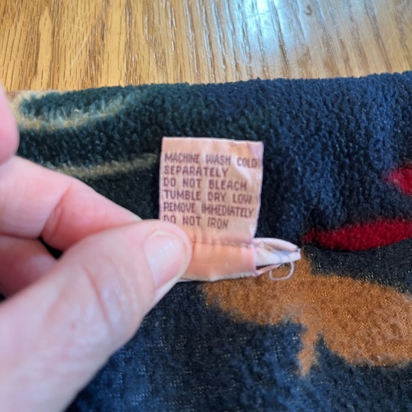 Vintage 1990s Leaves Leaf Fleece Fall Button Sweater / size Xl- A1 - Picture 5 of 11